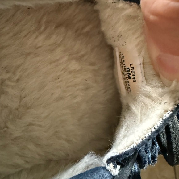 Clarks Navy Suede Loafers with Plush Lining - Picture 5 of 5